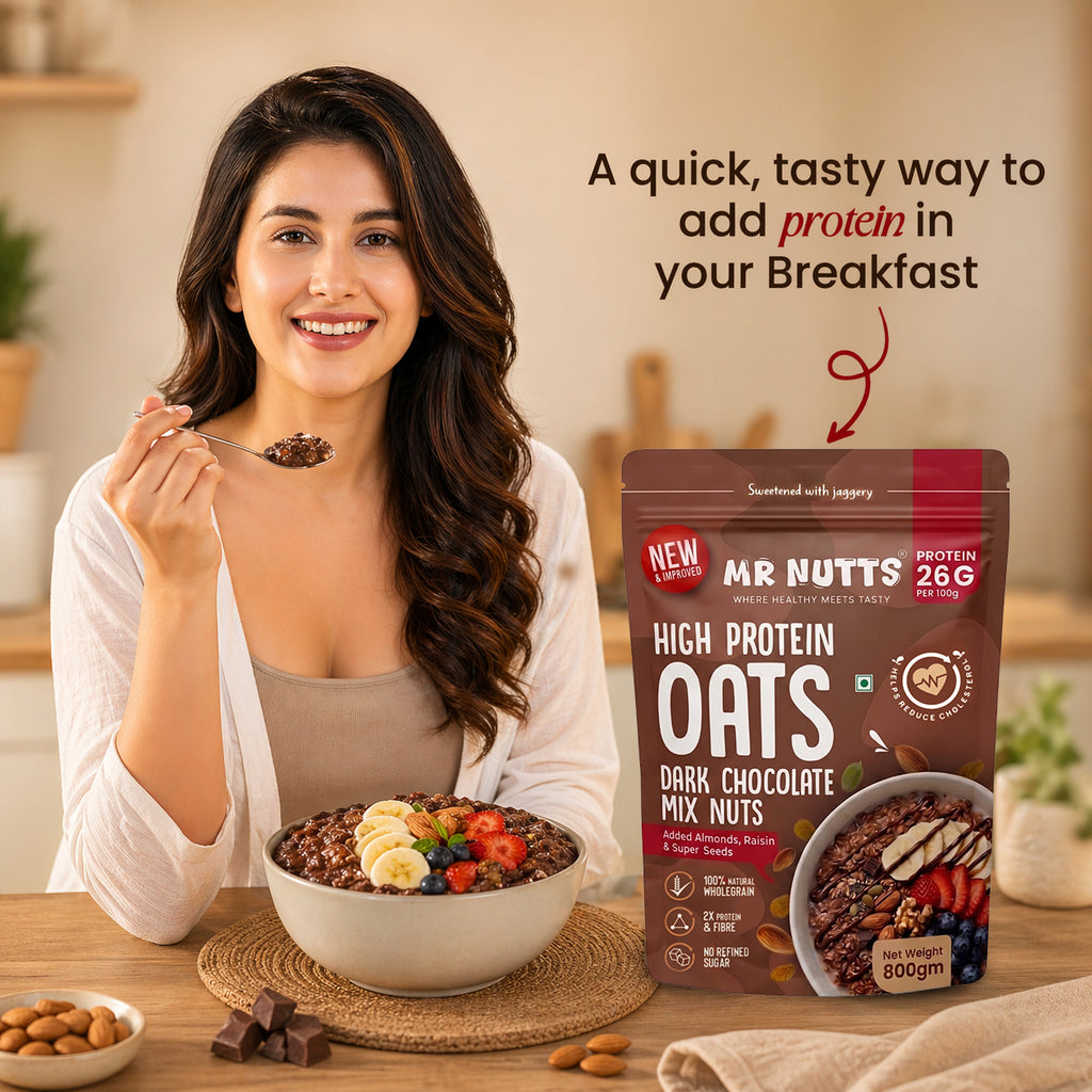 High Protein Dark Chocolate Oats –Mix Nuts
