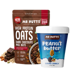 High Protein Oats – Dark Chocolate Mix Nuts (26g Protein) with Cookie Crunch Peanut Butter (500g)