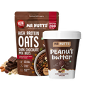 High Protein Oats – Dark Chocolate Mix Nuts (26g Protein) with Dark Chocolate Smooth Peanut Butter (500g)