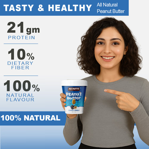 Premium Peanut Butter – Cookie Crunch & Mango Delight with Chia Seeds (500g)