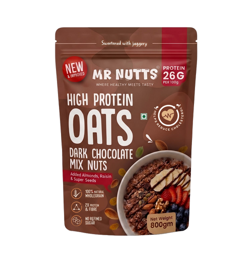 High Protein Dark Chocolate Oats –Mix Nuts