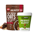 High Protein Oats – Dark Chocolate Mix Nuts (26g Protein) with Natural Crunchy Peanut Butter (500g)