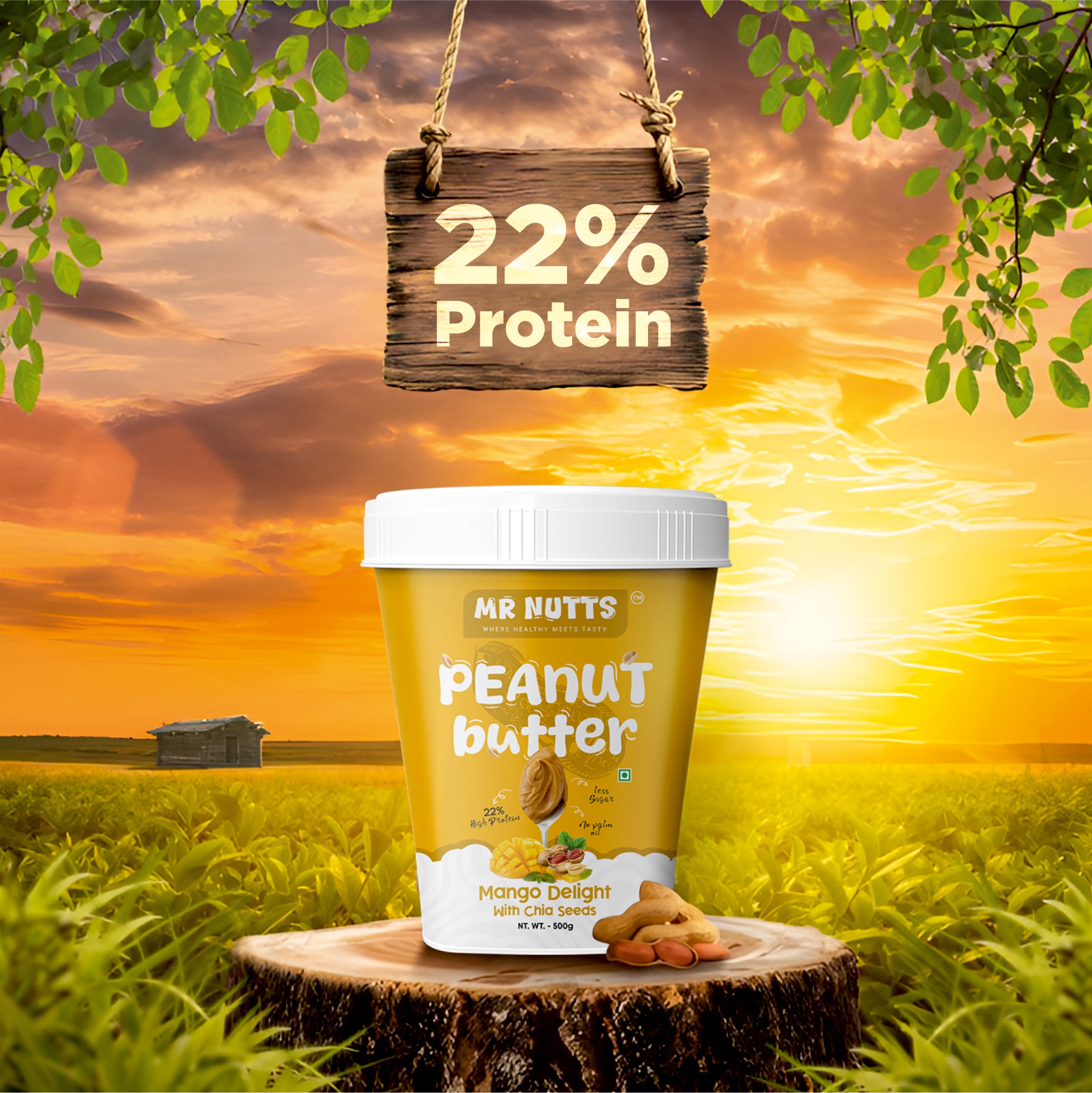 Peanut Butter Mango with Chia Seeds