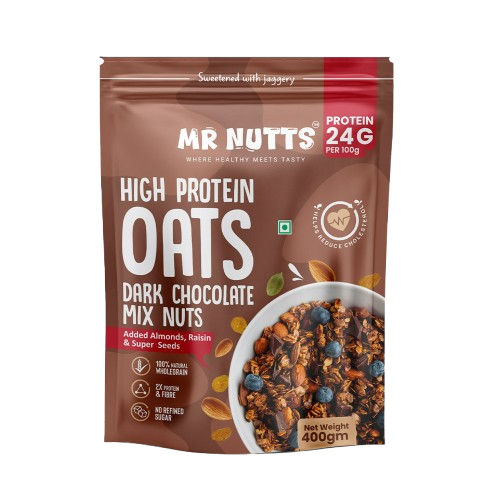 High Protein Dark Chocolate Oats –Mix Nuts